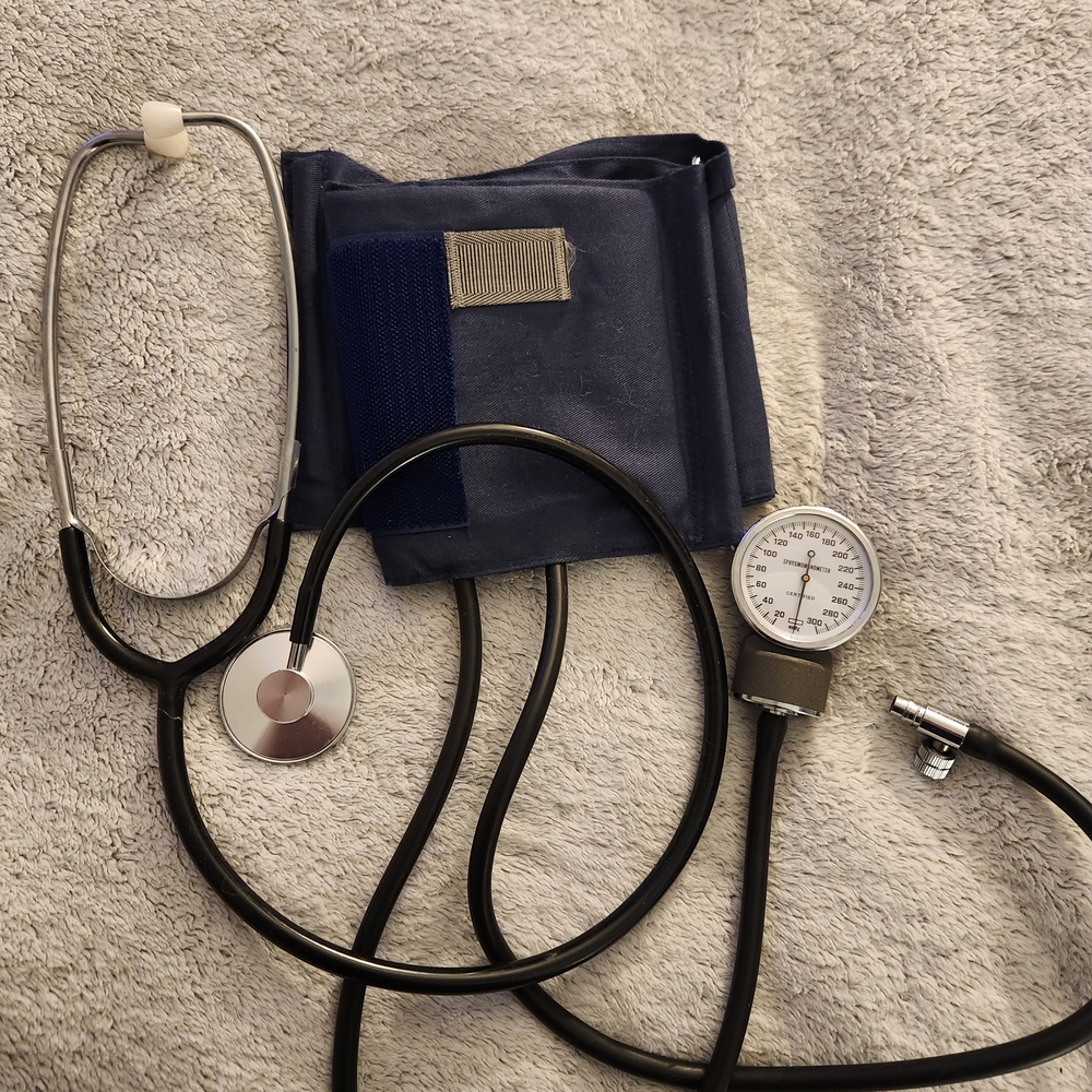 Professional Blood Pressure Monitor with Navy Blue Cuff